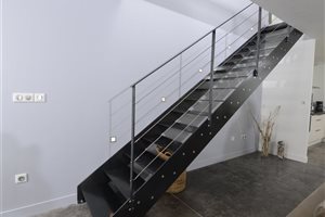 Rampe garde corps câble inox - métallerie Pourquié