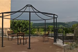 Pergola ronde métallique fabriqué sur mesure en Aveyron, métallerie Pourquié