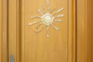 Plaque de porte cardabelle découpé thermolaquée - métallerie Aveyronnaise