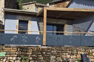 Garde-corps aluminium découpé design fabriqué en France Aveyron Millau Pourquie 