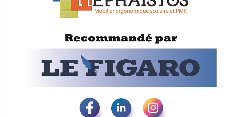Pourquié, Héphaistos : recommandé par le figaro. Mobilier ergonomique ecole et pmr
