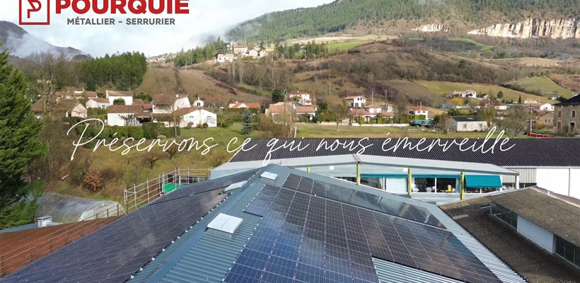 Pourquié métal Aveyron entreprise écoresponsable, panneaux photovoltaïques